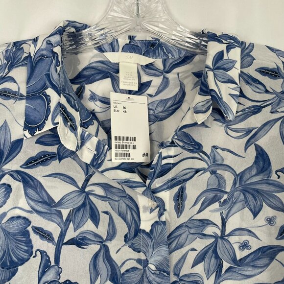 H&M Sheer Button Down Sleeveless Blouse - Picture 5 of 10